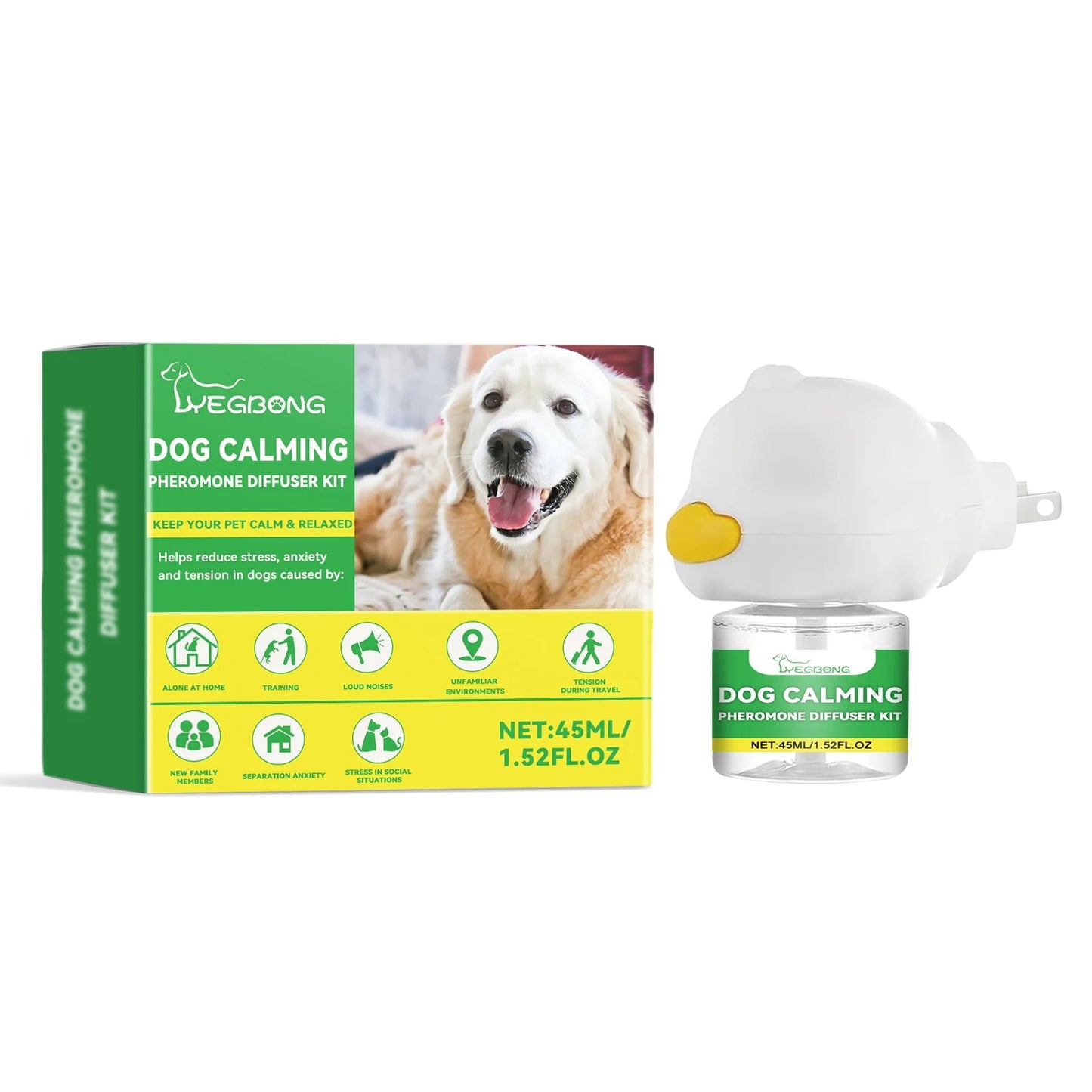 Dog Calming Diffuser Kit - For Relieving Pet Anxiety & Easing Stress in New Home Environments